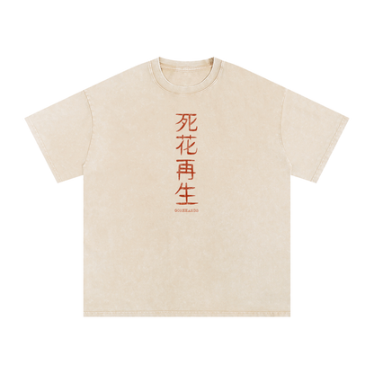 Snow Washed Oversized Cotton T-Shirt