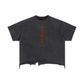 Vintage Wash Boxy Distressed Hem T-Shirt