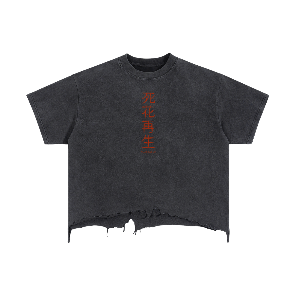 Vintage Wash Boxy Distressed Hem T-Shirt